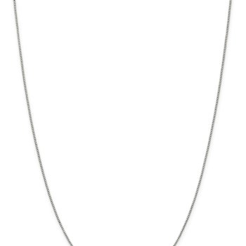 Rhodium Over Sterling Silver .9mm Box Chain Necklace