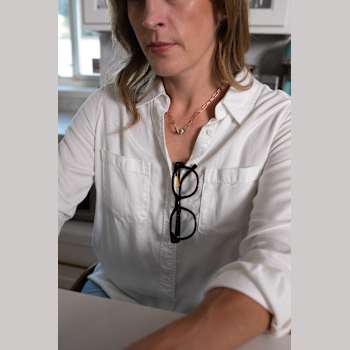 Altachè 14K Yellow Gold Over Stainless Steel Turquoise
"Squared" Eyewear Charm