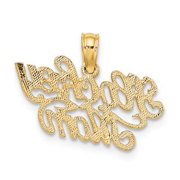 10K Yellow Gold 3D Hockey Mom Charm