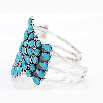 Kingman Turquoise Cuff Bracelet In Sterling Silver