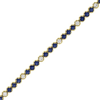 3.09ctw Sapphire and Diamond in 14k Yellow Gold