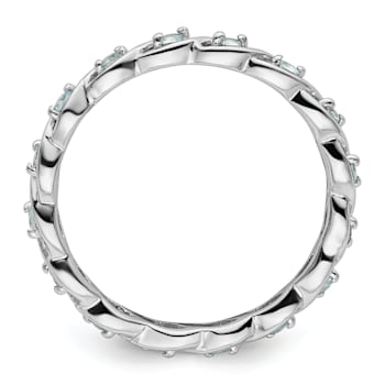 Sterling Silver Stackable Expressions Blue Topaz Ring 0.31ctw