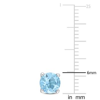 2ctw Sky Blue Topaz Stud Earrings in Sterling Silver