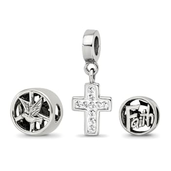 Sterling Silver Reflections Religious Boxed Bead Set