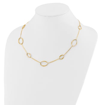 14K Yellow Gold Polished Oval Link 20-inch Necklace