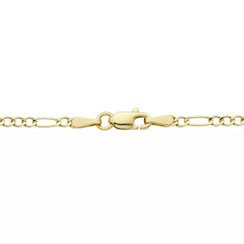 14k Gold 2mm Figaro Hollow Chain Necklace