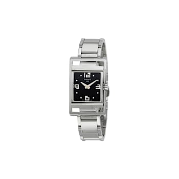 Tissot Women's Stainless Steel Bracelet Black Dial Watch