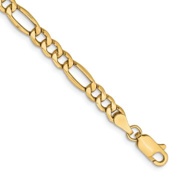 10k Yellow Gold 4.2mm Figaro Link Bracelet