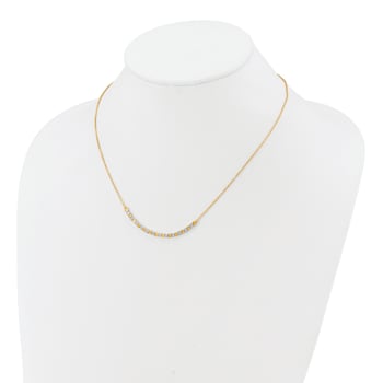 14K Two-tone Beaded 18-inch Necklace
