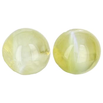 Chrysoberyl Cat's Eye 7mm Round Cabochon Matched Pair 5.15ctw