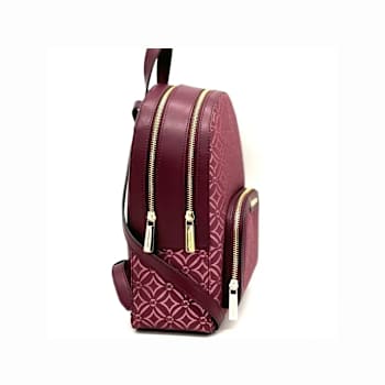 Michael Kors Jaycee Medium Zip Pocket Backpack in Oxblood Multi