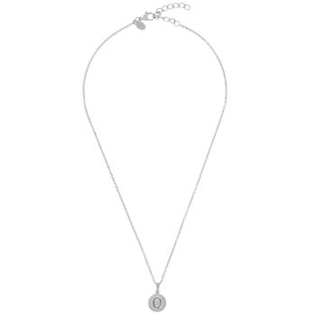 Initial O Charm Pendant Necklace In Silver-Tone
