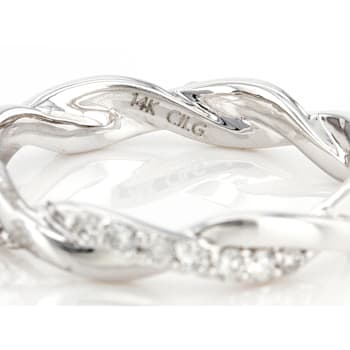 White Lab-Grown Diamond 14k White Gold Eternity Band 0.50ctw