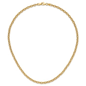 14K Yellow Gold Polished Link Necklace