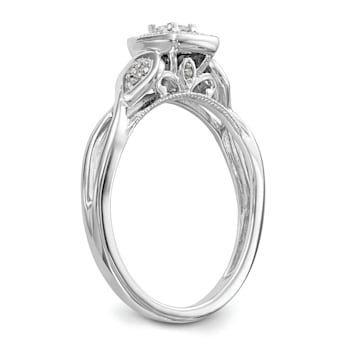 Rhodium Over 14K White Gold First Promise Diamond Promise/Engagement
Ring 0.20ctw