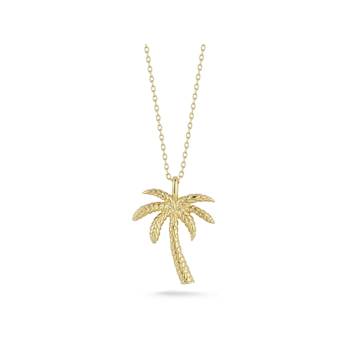 Sterling Statements 14K Yellow Gold Over Sterling Silver Palm Tree
Pendant Necklace