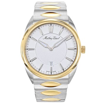 Mathey Tissot Men's Classic Yellow Bezel Two-tone Stainless Steel Watch