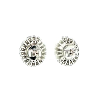 8.85 Ctw Yellow Sapphire and 1.50 Ctw Diamond Earring in 18K WG