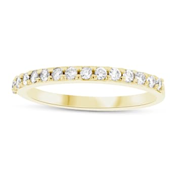Diamond 14k Yellow Gold Anniversary Style Band Ring 0.30ctw
