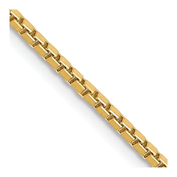 14k Yellow Gold 1.5mm Box Chain 18"