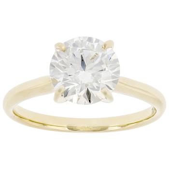 Lab-Grown Diamond Solitaire Ring In 14K Gold 2.00ct