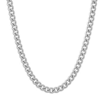 Robert Alton Men's Curb Link Chain Necklace 3.5mm In Stainless Steel 24 Inch