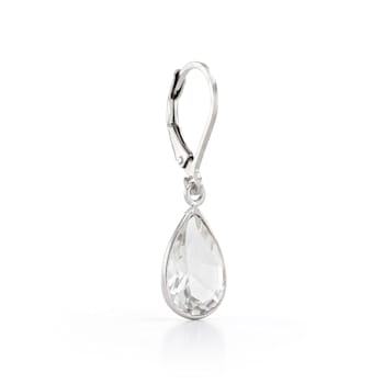 White Topaz Rhodium Over Sterling Silver Earrings 5.00ctw