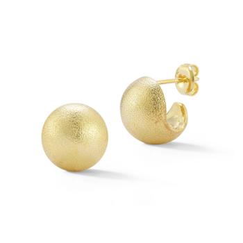 Sterling Statements 14K Yellow Gold Over Sterling Silver Satin J-Hoop
Huggie Earrings