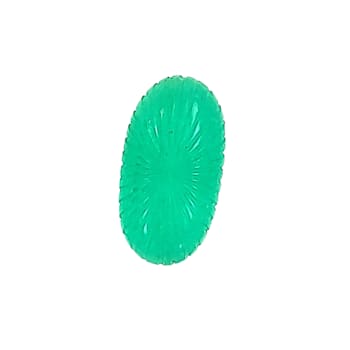 Colombian Emerald 14x6mm Oval Carving 23.19ct