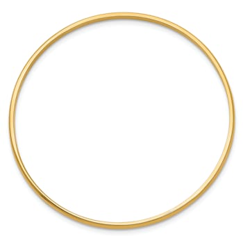 14k Yellow Gold 2.5mm Slip-on Baby Bangle Bracelet
