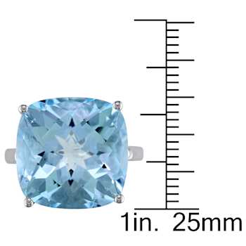 Sky Blue Topaz 14K White Gold Ring 18.45ctw