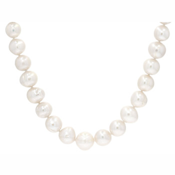 Freshwater Pearl Beaded Necklace In Sterling Silver