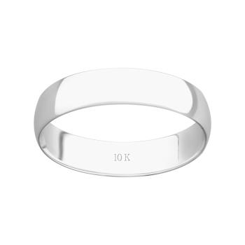 4mm Lightweight Men's Wedding Band in 10k White Gold