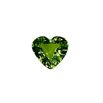 Green Sapphire Loose Gemstone Unheated 9.4x8.6mm Heart Shape 3.01ct