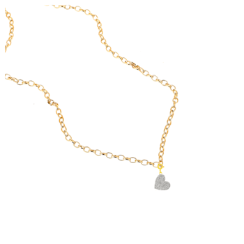 Lab Created White Sapphire 18k Yellow Gold Over Sterling Silver Cluster
Heart Pendant Pave Charm