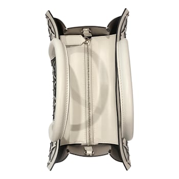 Valentino Garavani Beehive Lattice Ivory Studded Leather Crossbody Tote Bag