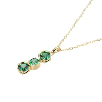 Green Cubic Zirconia 18k Yellow Gold Over Sterling Silver May Birthstone
Pendant 5.84ctw