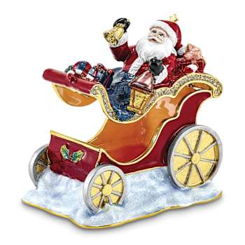 CRUISIN' SANTA in Sleigh Trinket Box