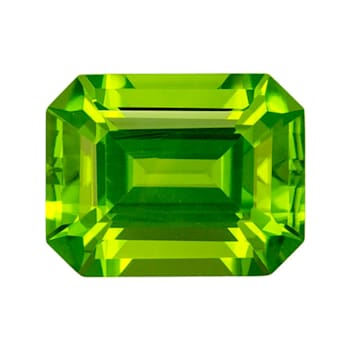 Peridot 9.7x7.6mm Emerald Cut 3.67ct