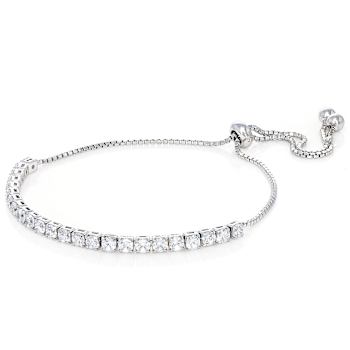 CZ Bracelet And Stud Earring Gift Set In Sterling Silver