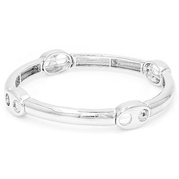 Mixed-Metal Mariner Station Stretch Bracelet Set Of 2