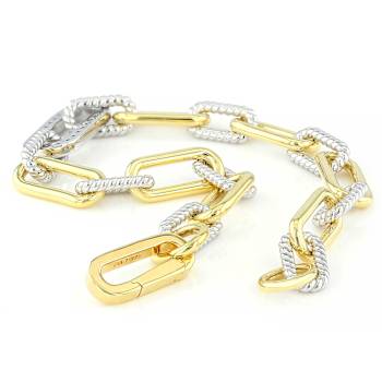 Lab-Grown Diamond Rope-Motif Bracelet In Two-Tone Gold