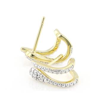 Diamond J-Hoop Earrings