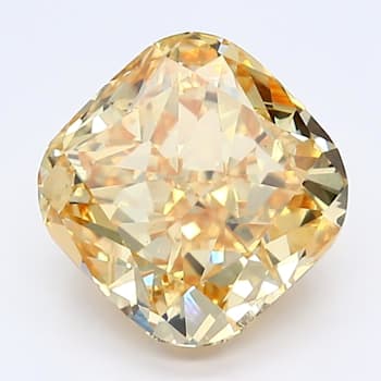 2.69ct Deep Yellow Cushion Lab-Grown Diamond VS1 Clarity IGI Certified