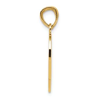 14K Yellow Gold Satin and Polished DAUGHTER-MOM Break Apart Heart Pendant