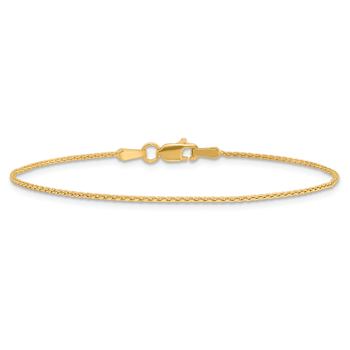 14k Yellow Gold 1.2mm Parisian Wheat Link Bracelet