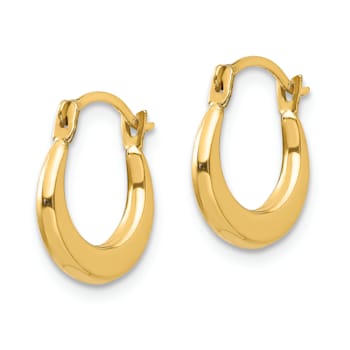 14K Yellow Gold Small Hoop Earrings