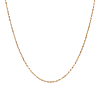 18K Yellow Gold Plated Sterling Silver 1.46 mm Adjustable Rope Chain
22" Necklace