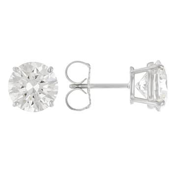Lab-Grown Diamond Stud Earrings In 14K White Gold 4.00ctw