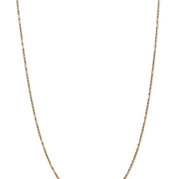 14k Yellow Gold 1.8mm Solid Diamond-Cut Milano Rope 20 Inch Chain